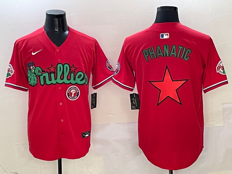 Men Philadelphia Phillies Blank Red three generations Joint Name 2025 Nike MLB Jersey style 16